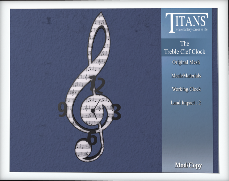 Titans – The Treble Clef Clock