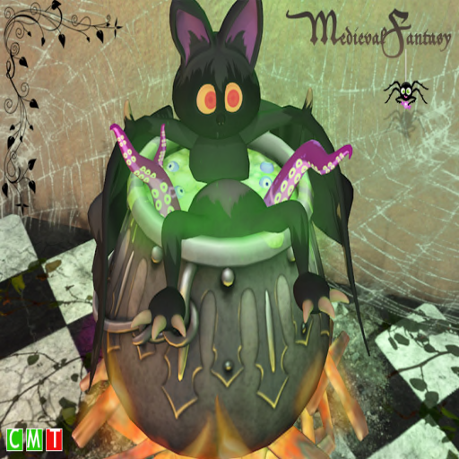 Medieval Fantasy – Halloween Spooky Cauldron Bat Bath