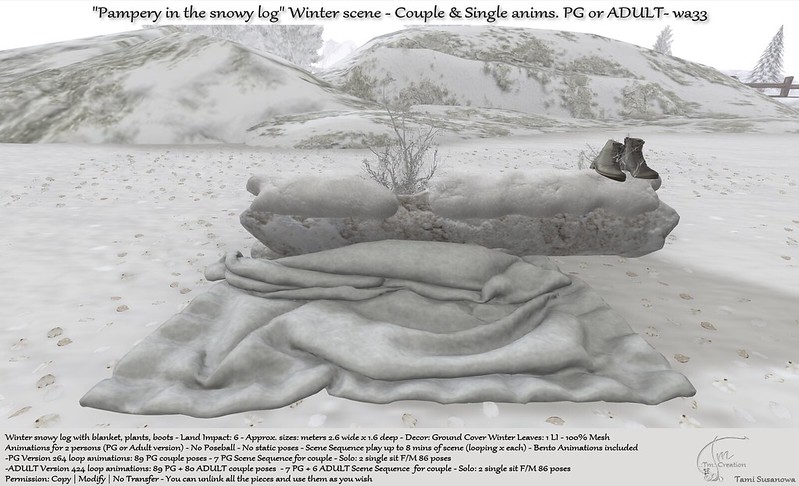 TM Creation – “Pampery in the Snowy Log” Winter Scene