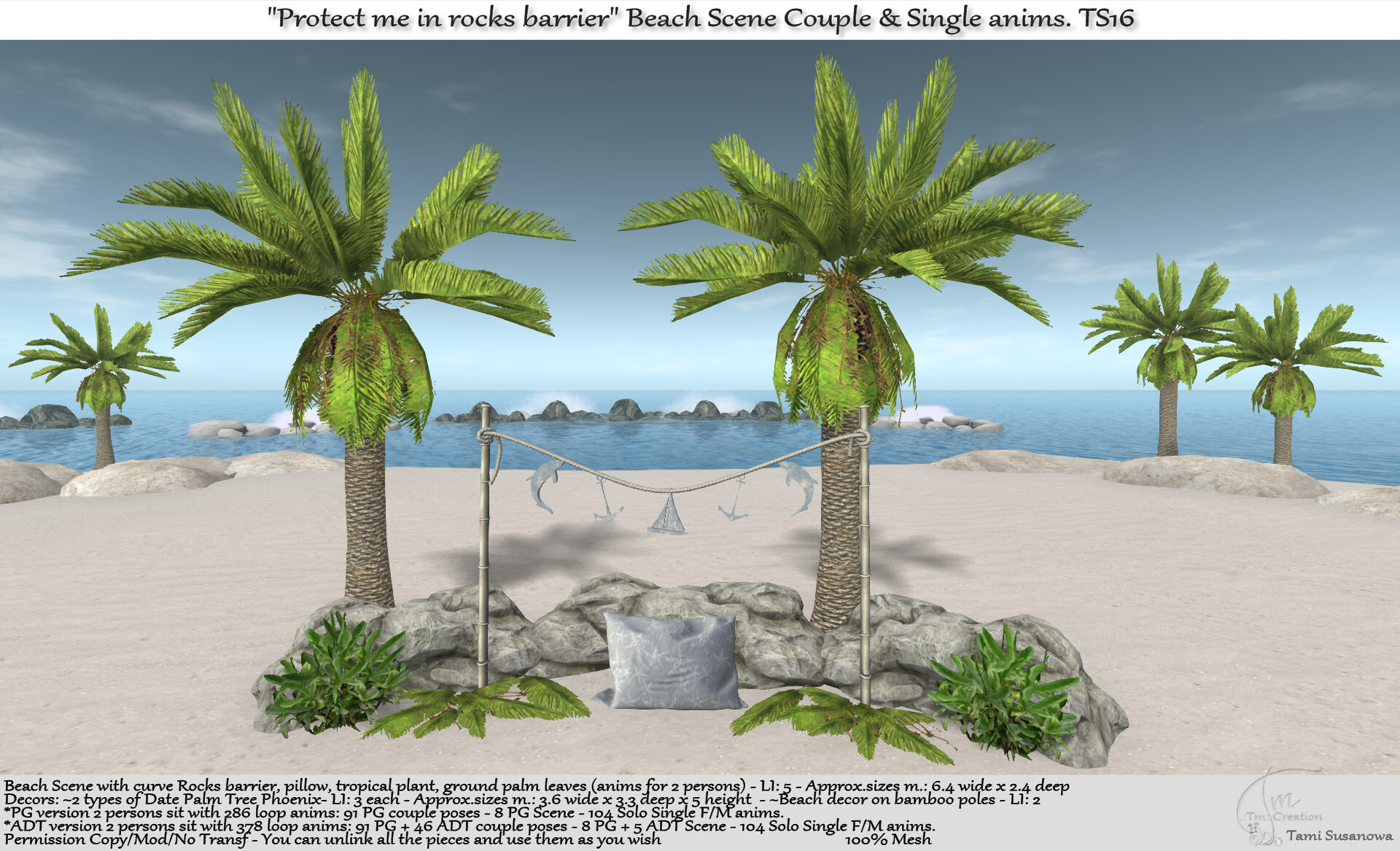 Tm Creation – “Protect me in rocks barrier” Beach Scene