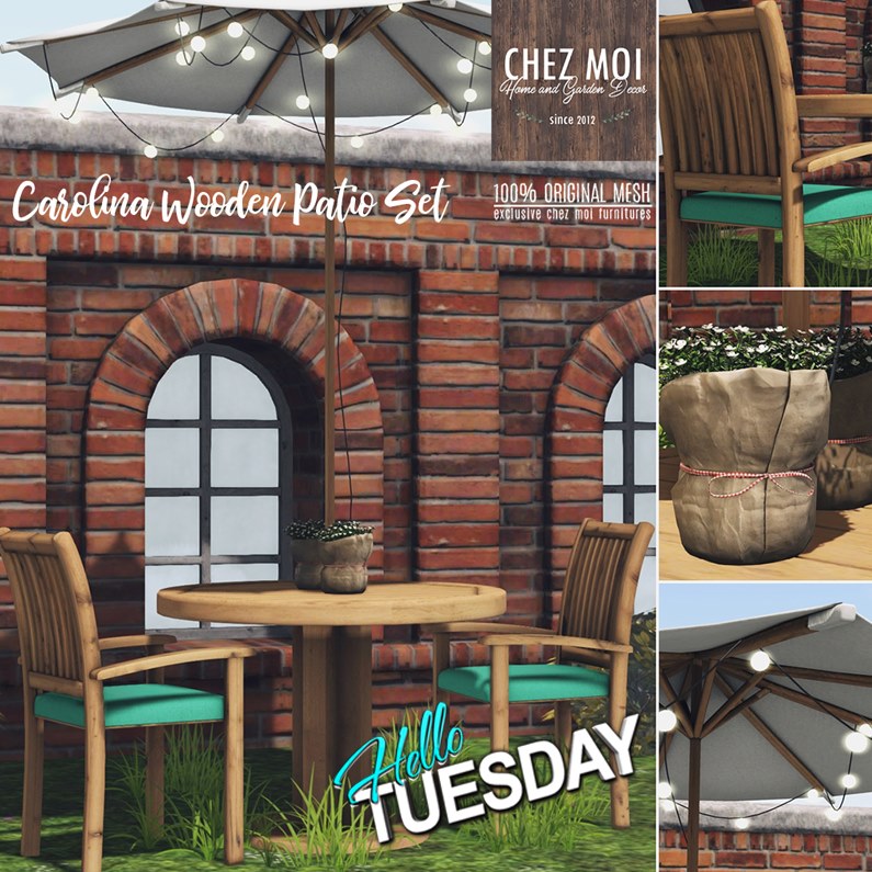 Chez Moi – Carolina Wooden Patio Set