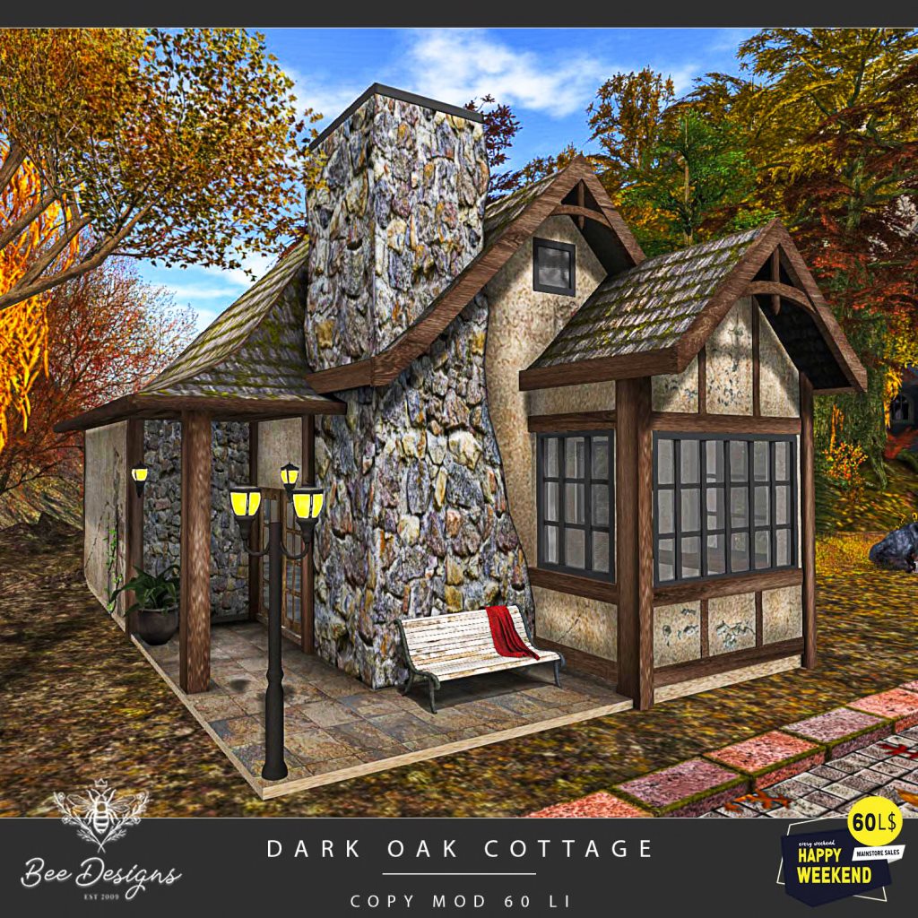 Bee Designs – Dark Oak Cottage & Dark Fall Gazebo