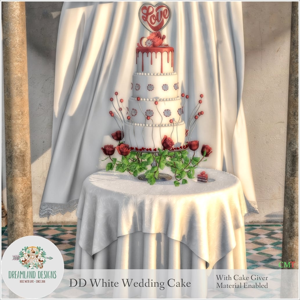 Dreamland Designs – White Wedding Cake