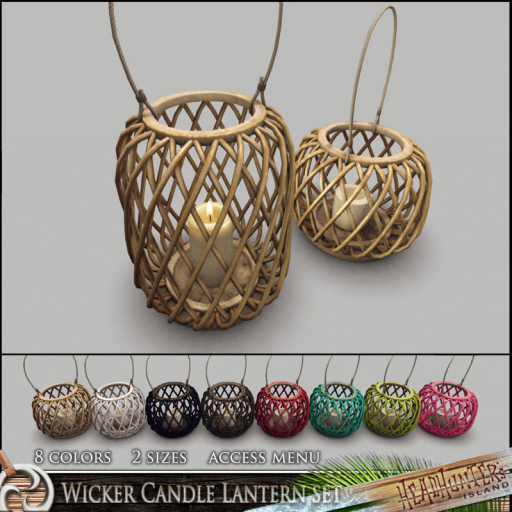 HeadHunter’s Island – Wicker Candle Lantern Set