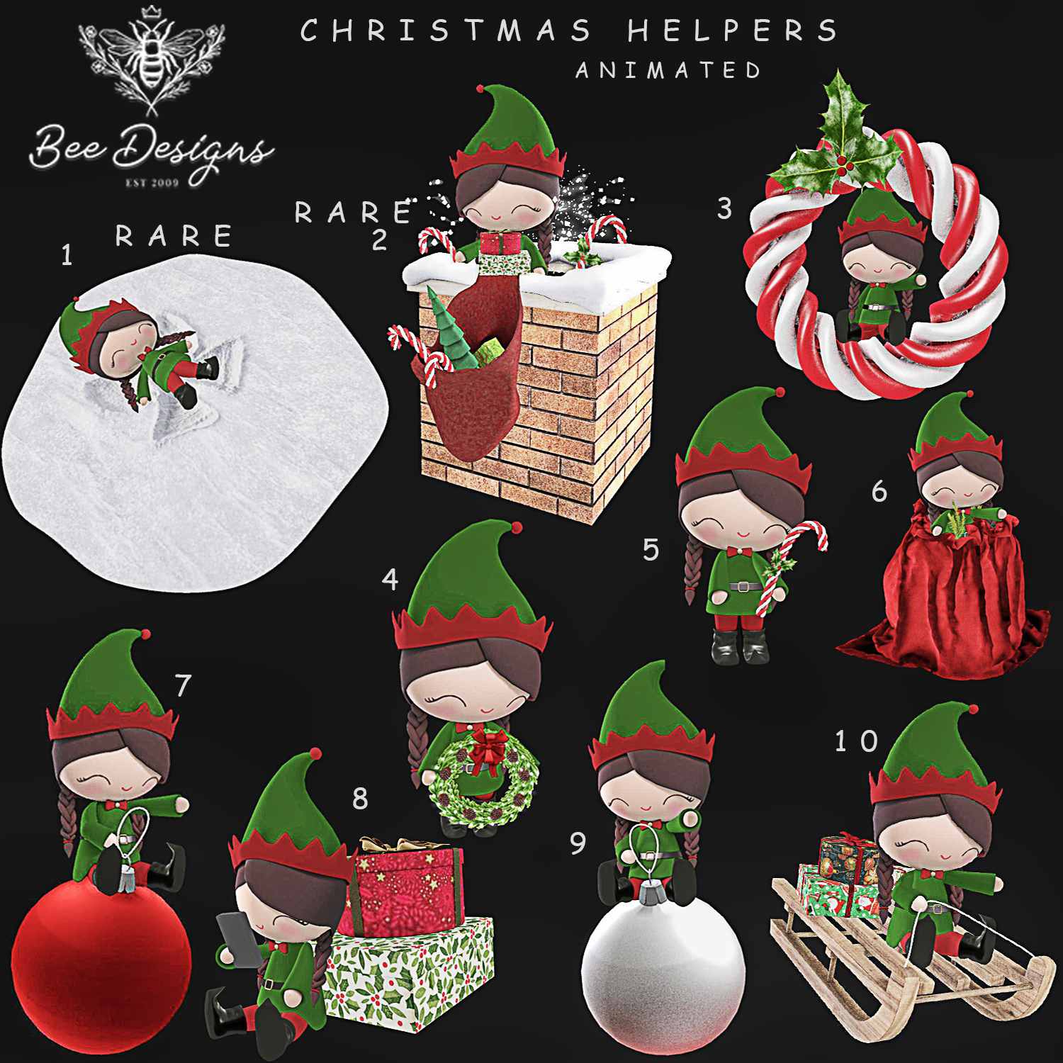 Bee Designs – Christmas Helpers