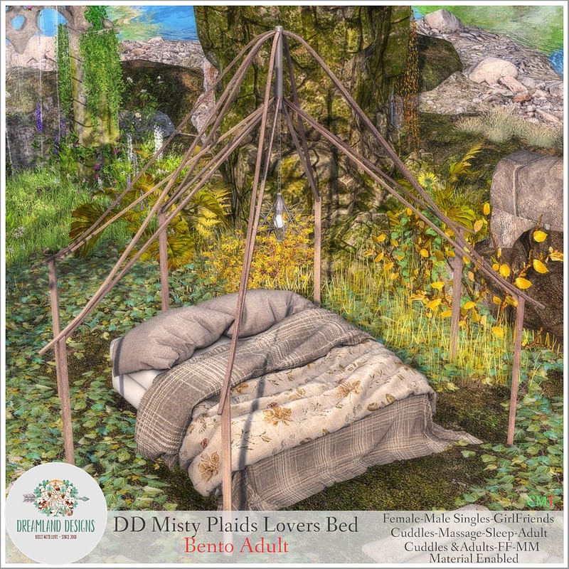 Dreamland Designs –  Misty Plaids Lovers Bed Adult