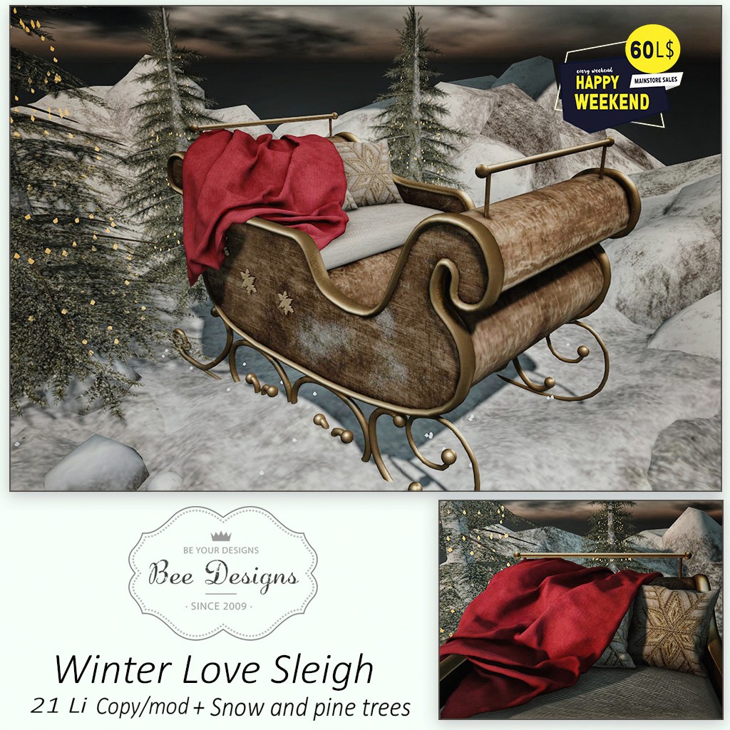 Bee Designs – Winter Love Sleigh