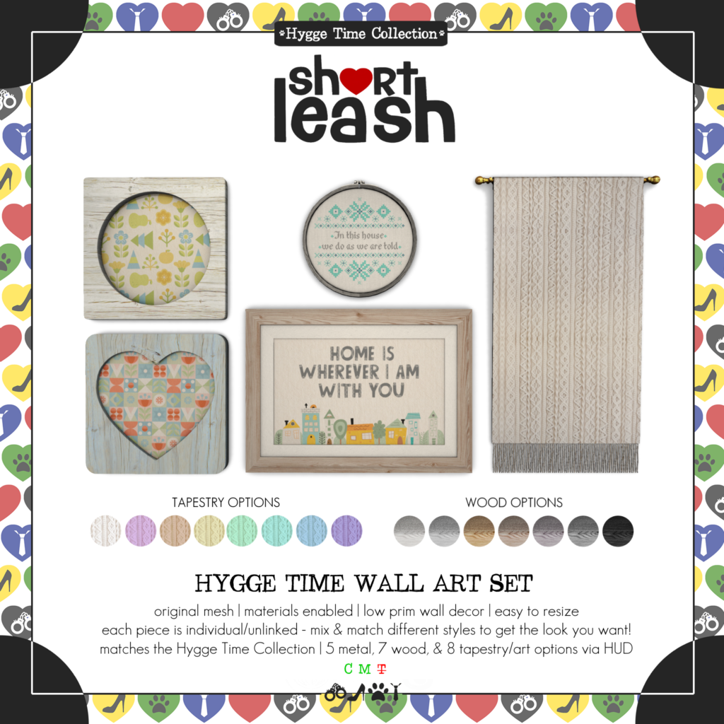 Short Leash Hygge Time Wall Art and Wall Shelf Love to