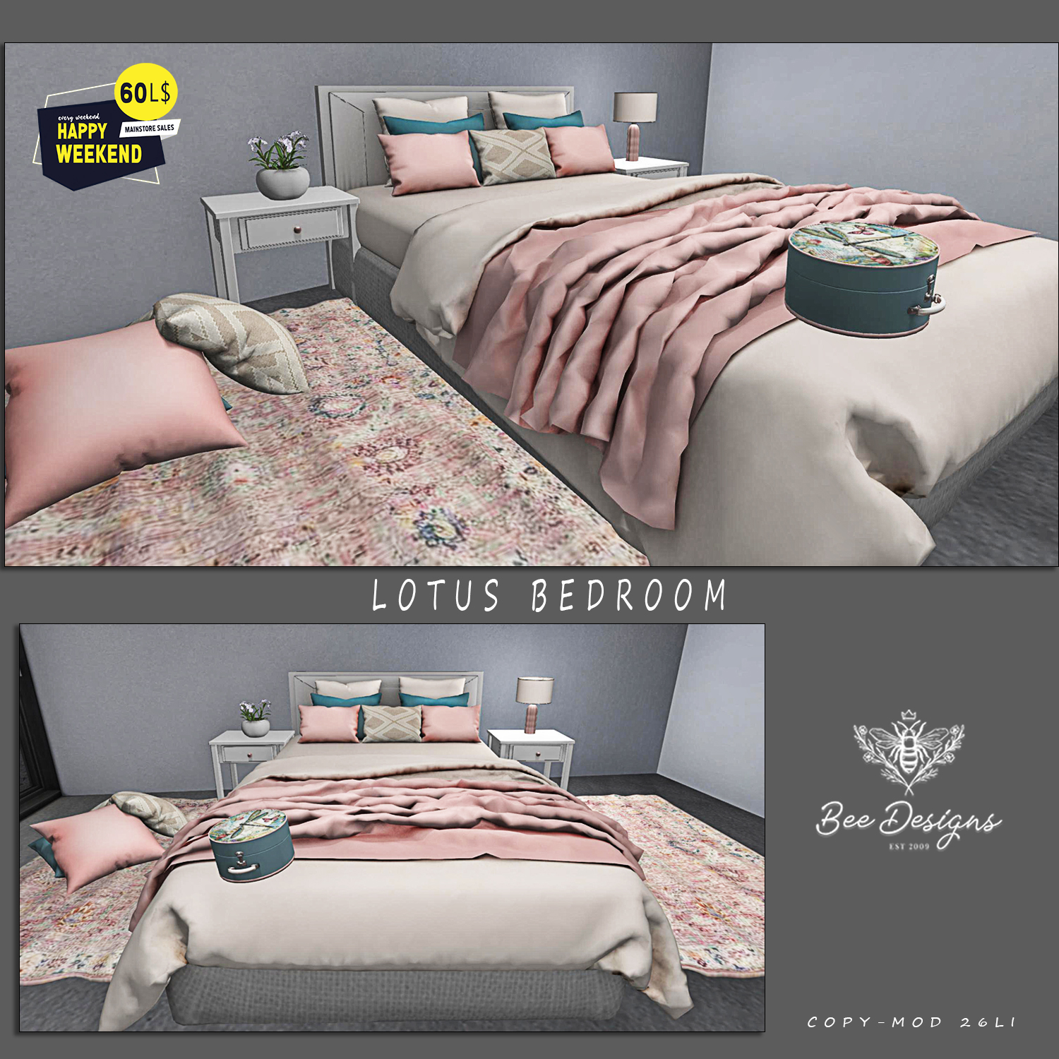 Bee Designs - Lotus Bedroom | Love to Decorate by All About Home