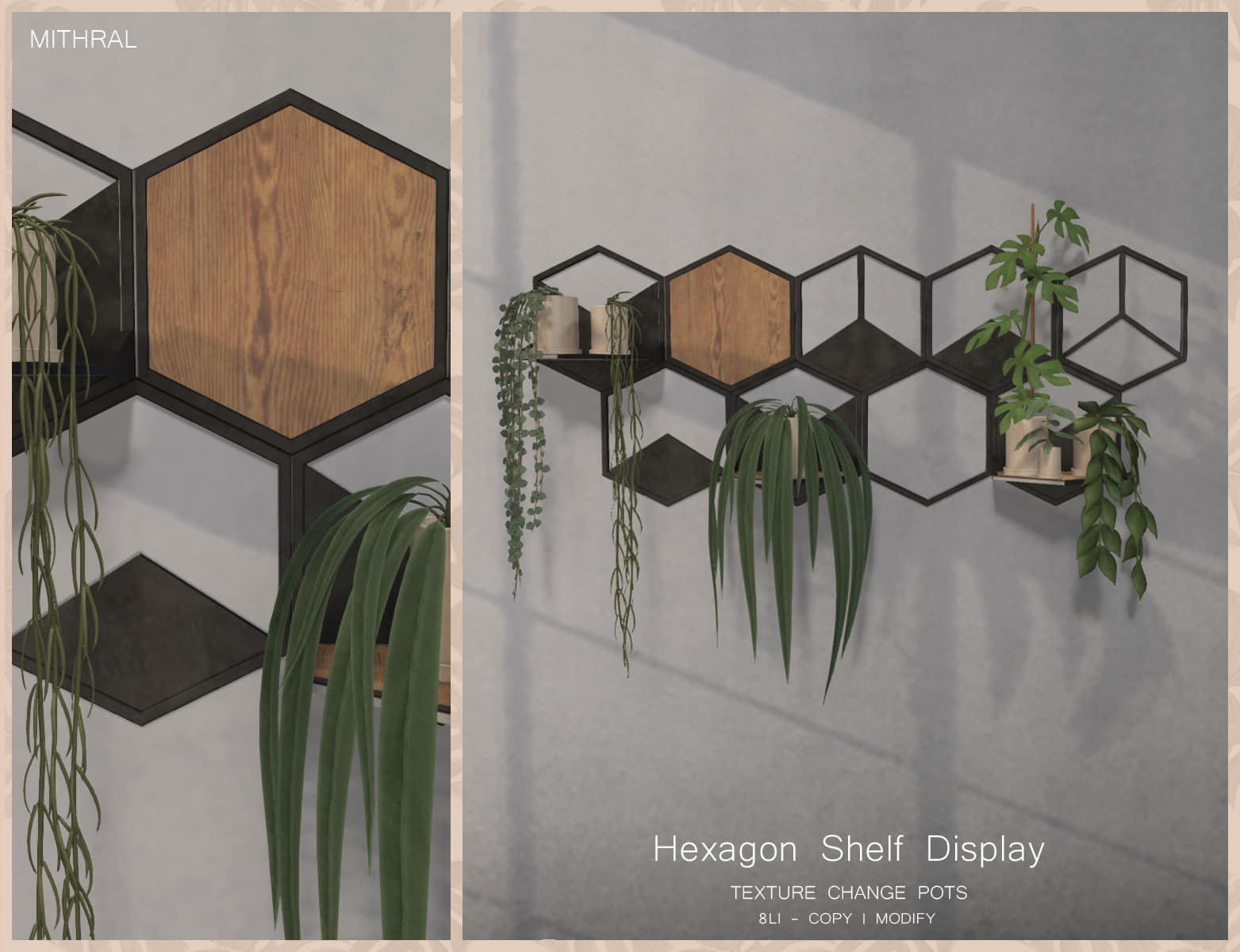 Mithral – Hexagon Shelf Display