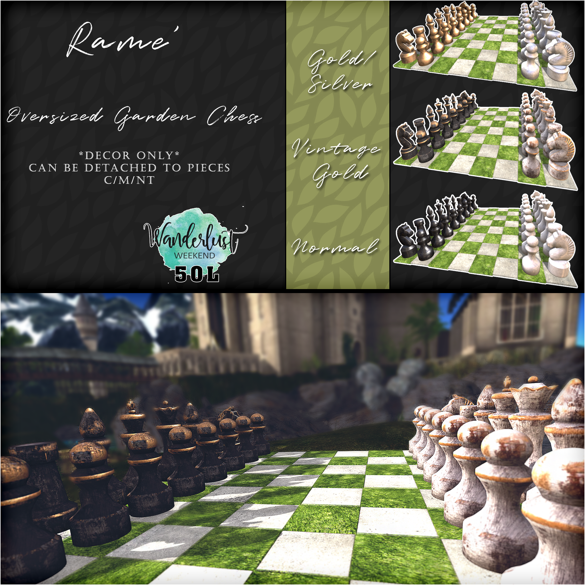 Rame’ – Oversized Garden Chess