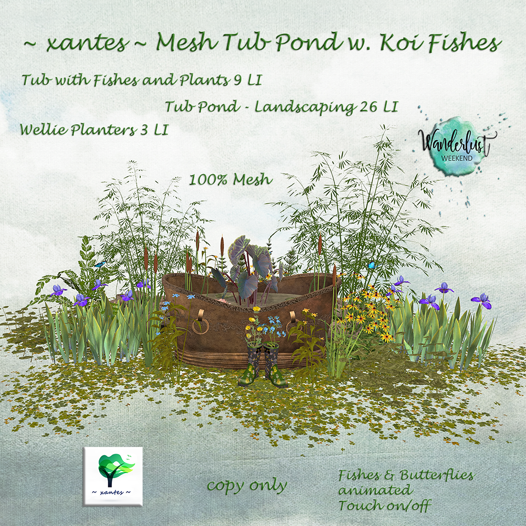 Xantes – Mesh Tub Pond & Koi Fishes