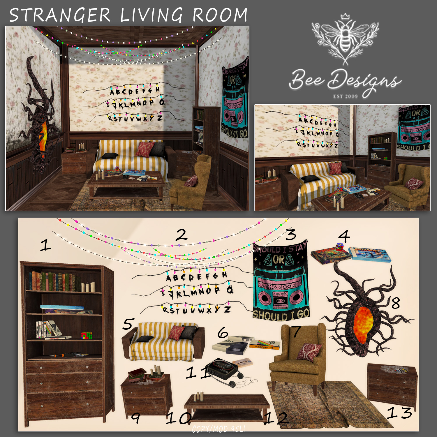 Bee Designs – Stranger Living Room
