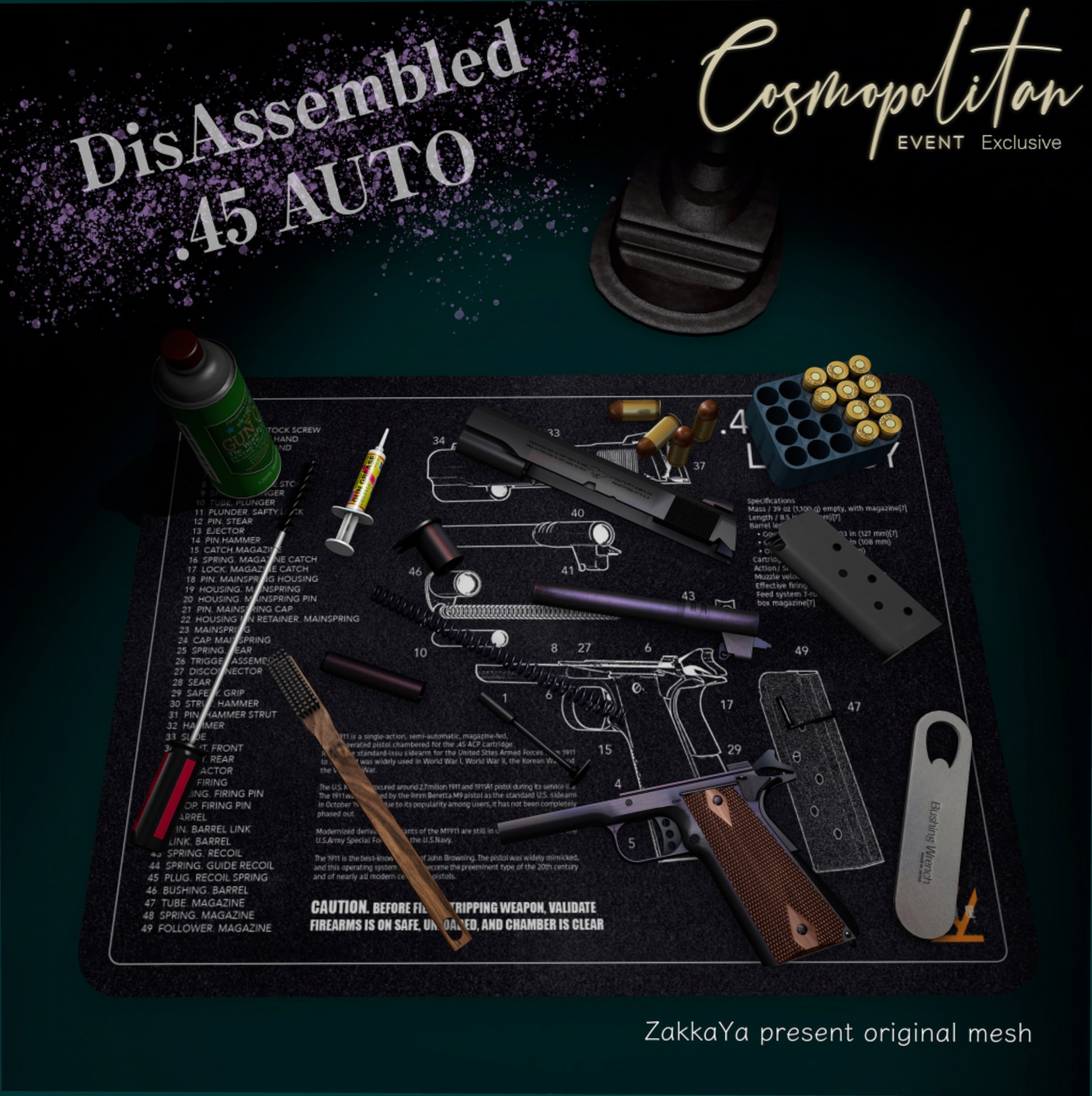 ZakkaYa – Disassembled .45 Auto