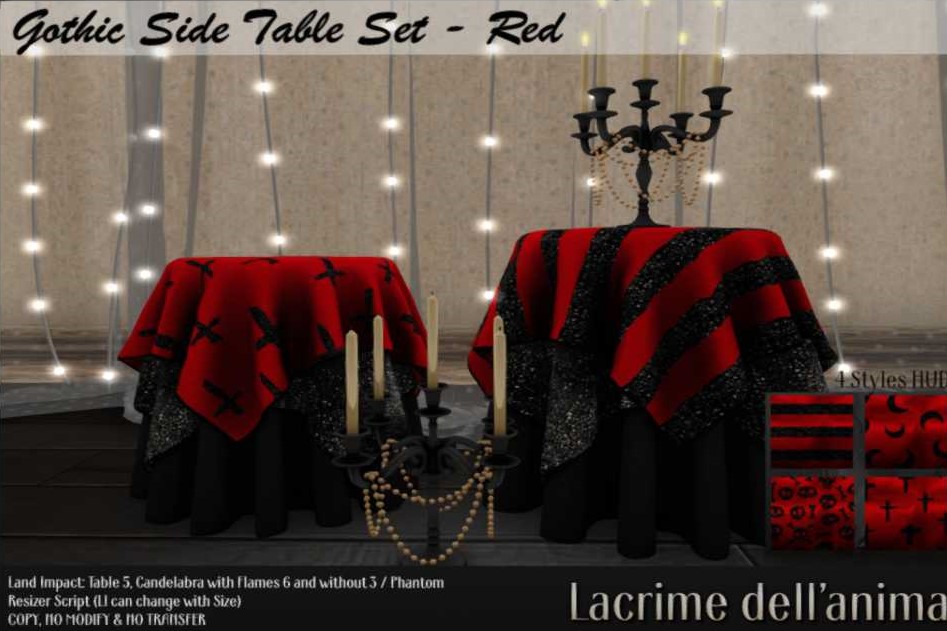 Lacrime dell’anima – Gothic Side Table Set