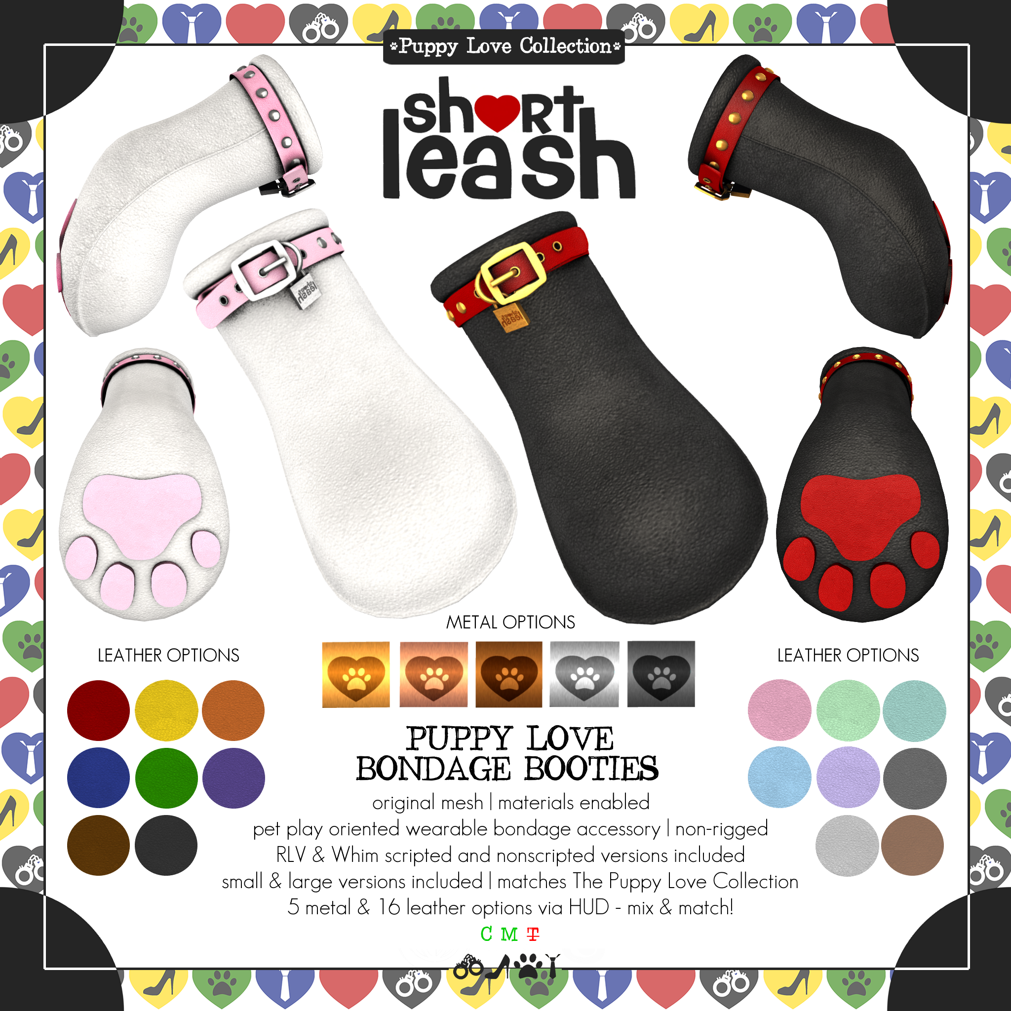 Short Leash – Puppy Love Bondage Booties