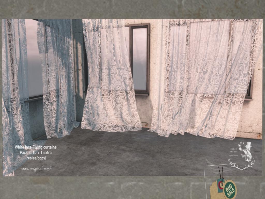 Enaicht – White Lace Flying Curtains