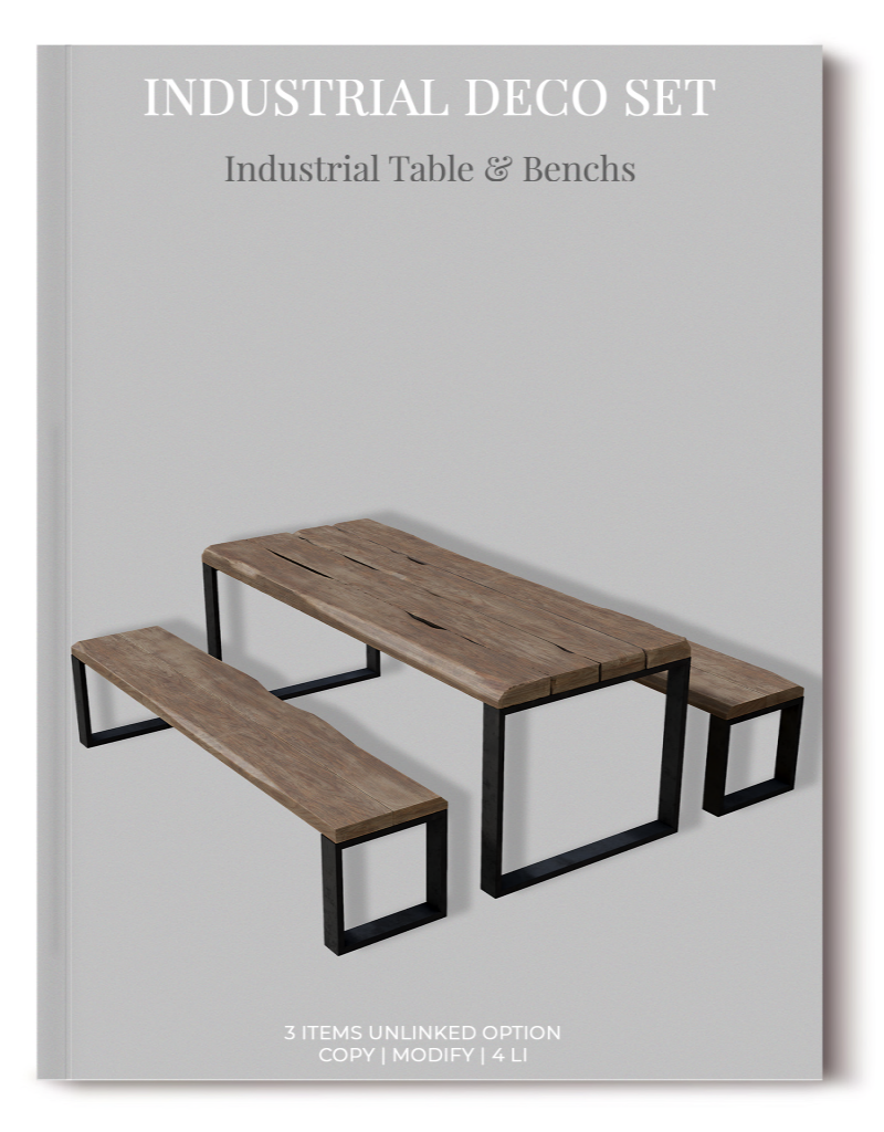 Minimal – Industrial Table & Benches