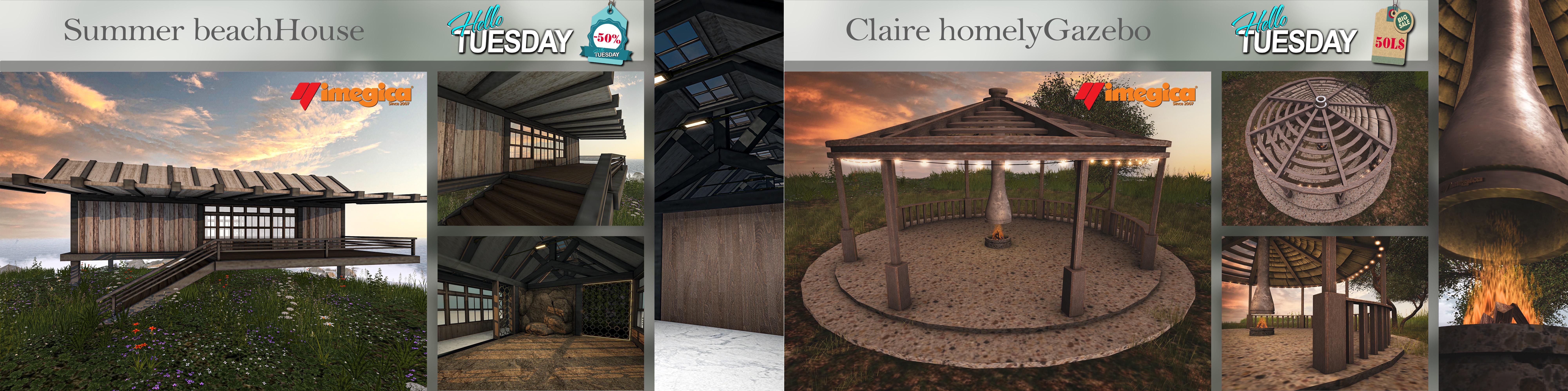 Imegica – Claire Homely Gazebo & Summer Beach House