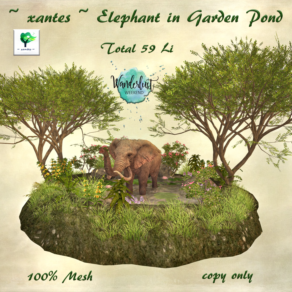 Xantes – Elephant in Garden Pond