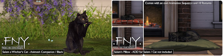 FNY Designs – Salem Animesh A Witcher’s Cat  & Salem’s Pillow