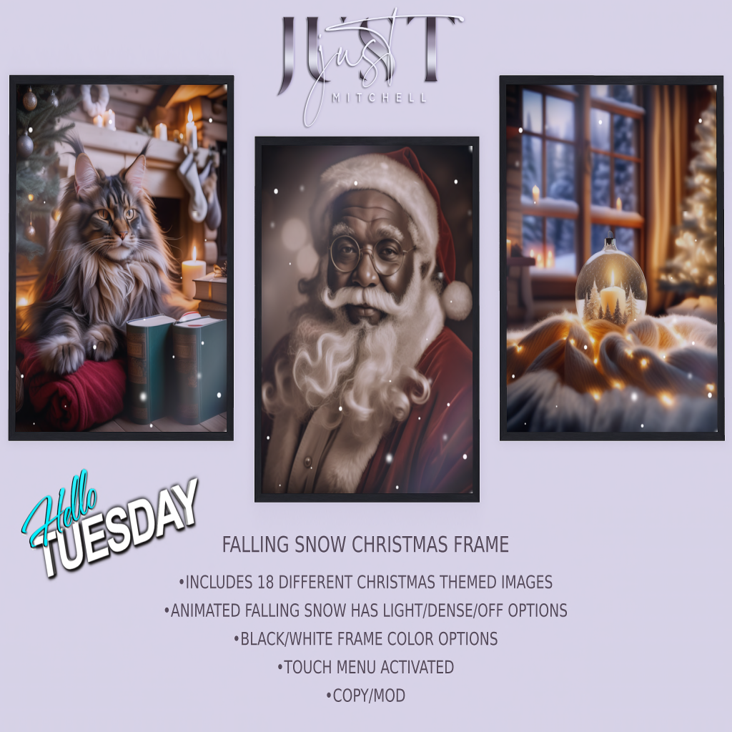 Just Mitchell – Falling Snow Christmas Frame