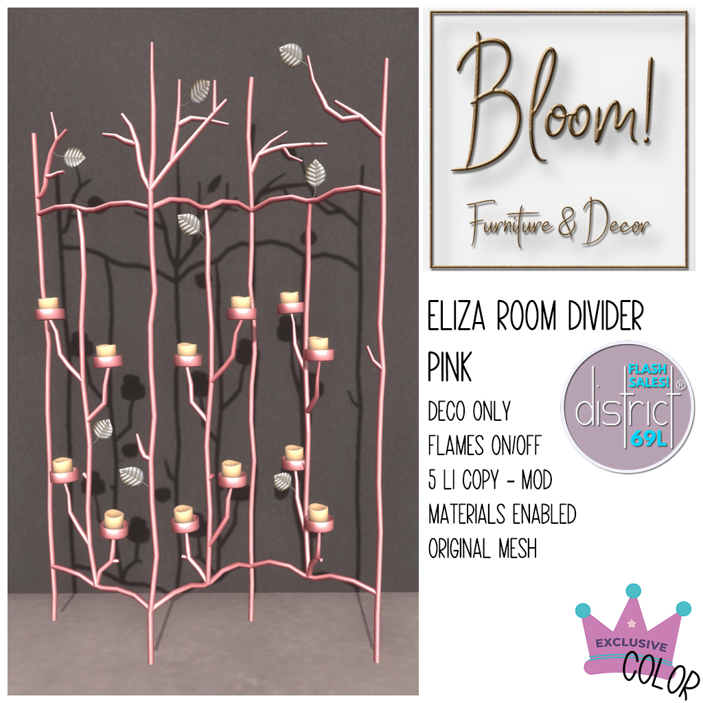 Bloom! – Eliza Room Divider & Candles