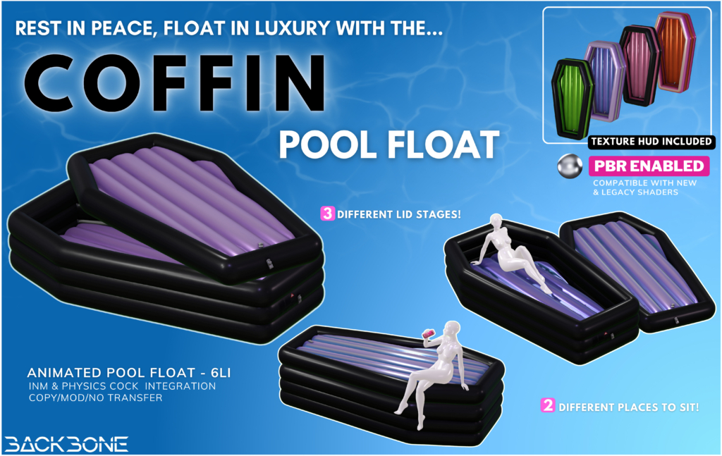 BackBone - Coffin Pool Float | Love to Decorate