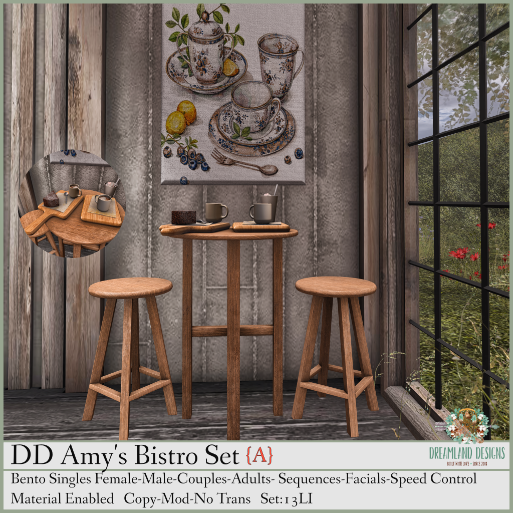 Dreamland designs –  Amy’s Bistro Set-Adult