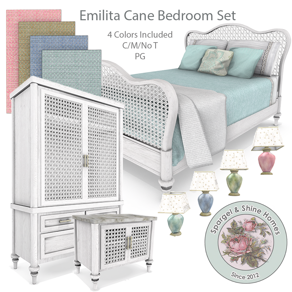 Spargle & Shine Homes – Emilita Cane Bedroom Set – 20% Off