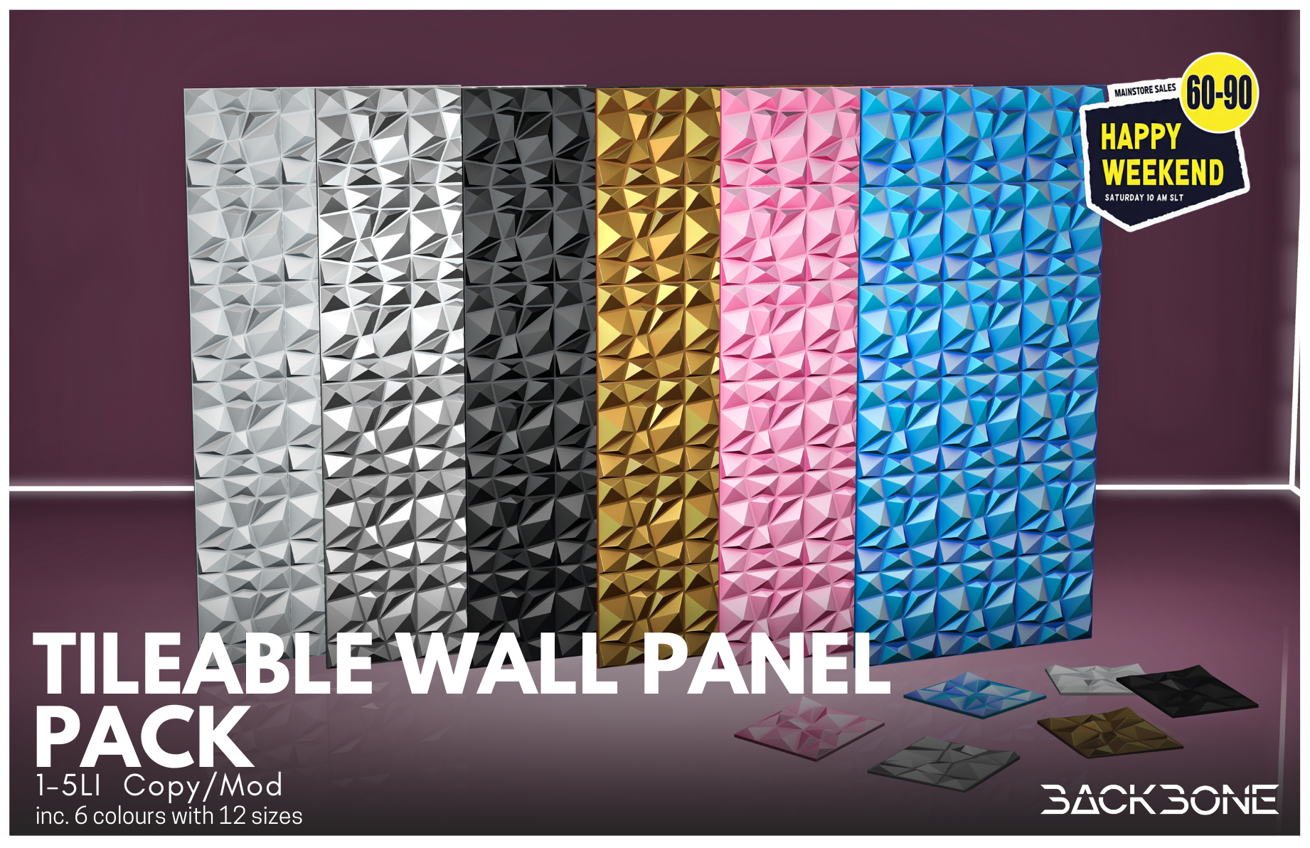 BackBone – Tileable Wall Panel Pack