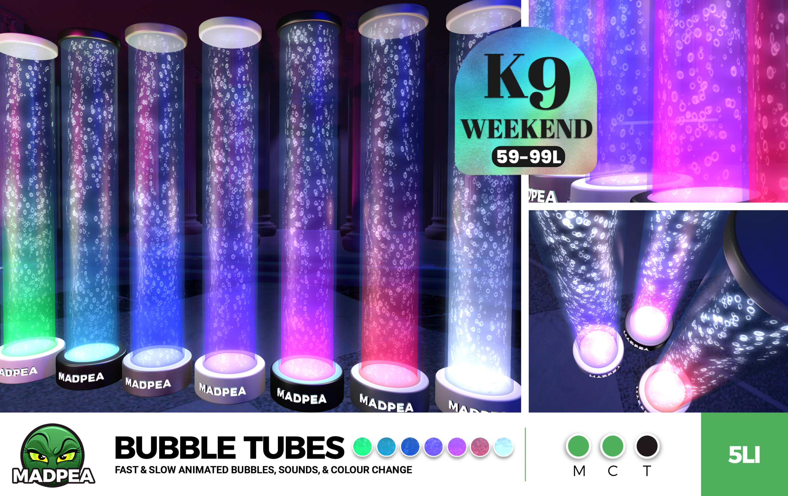 MadPea Productions  – Bubble Tubes