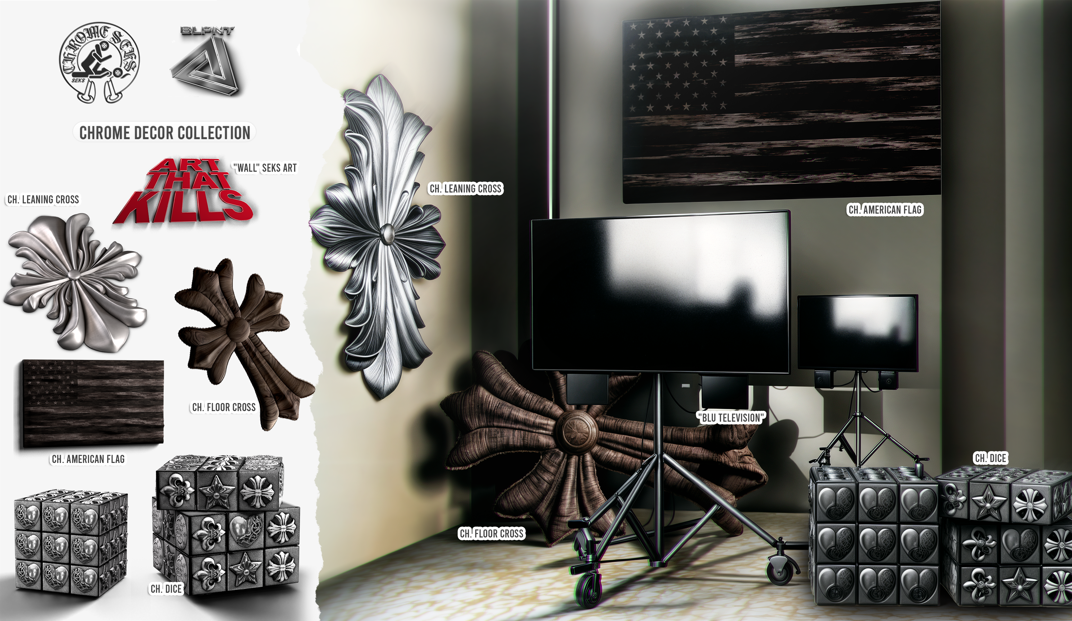 BLUPRNT/Seks – Chrome Decor Collection