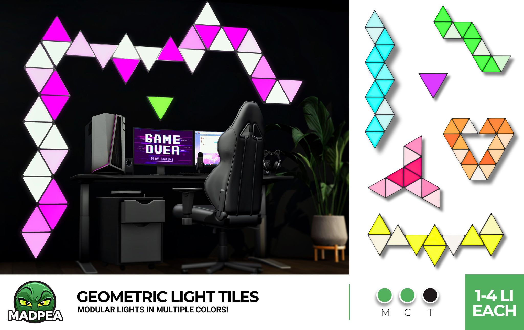 MadPea – Geometric Light Titles