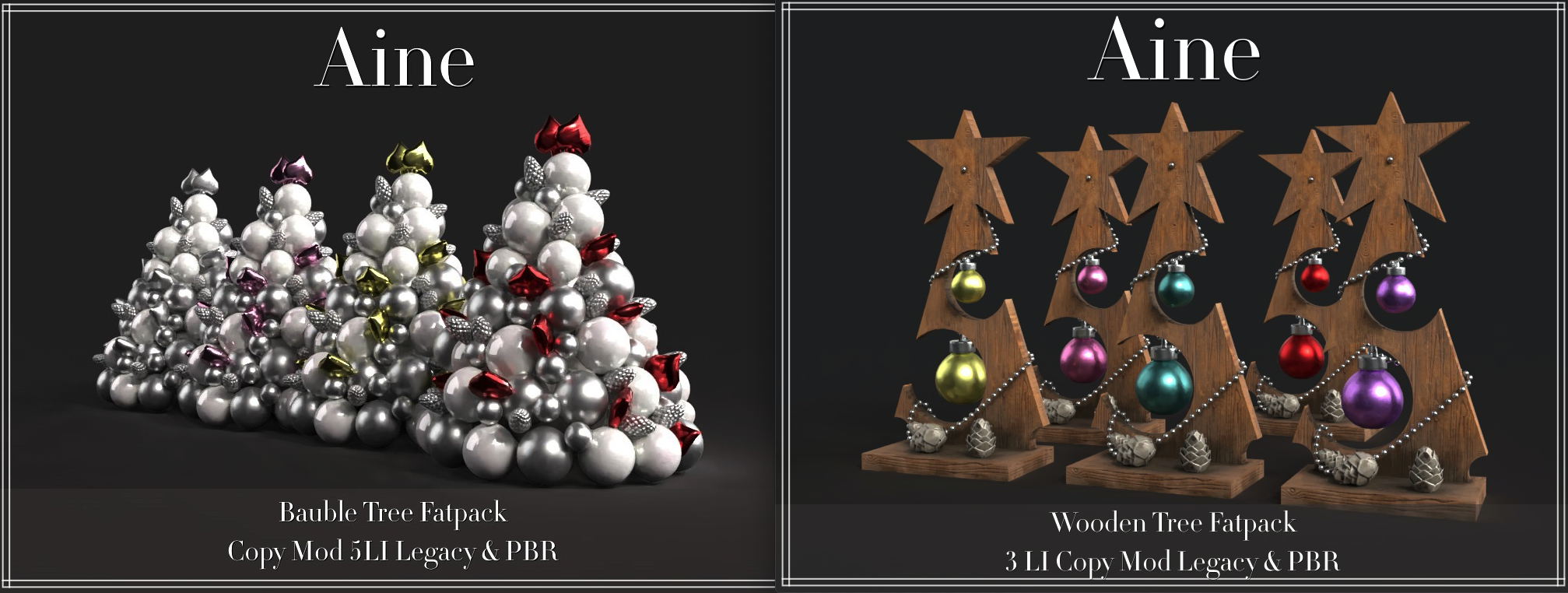 Aine – Bauble & Wooden Tree Fatpacks