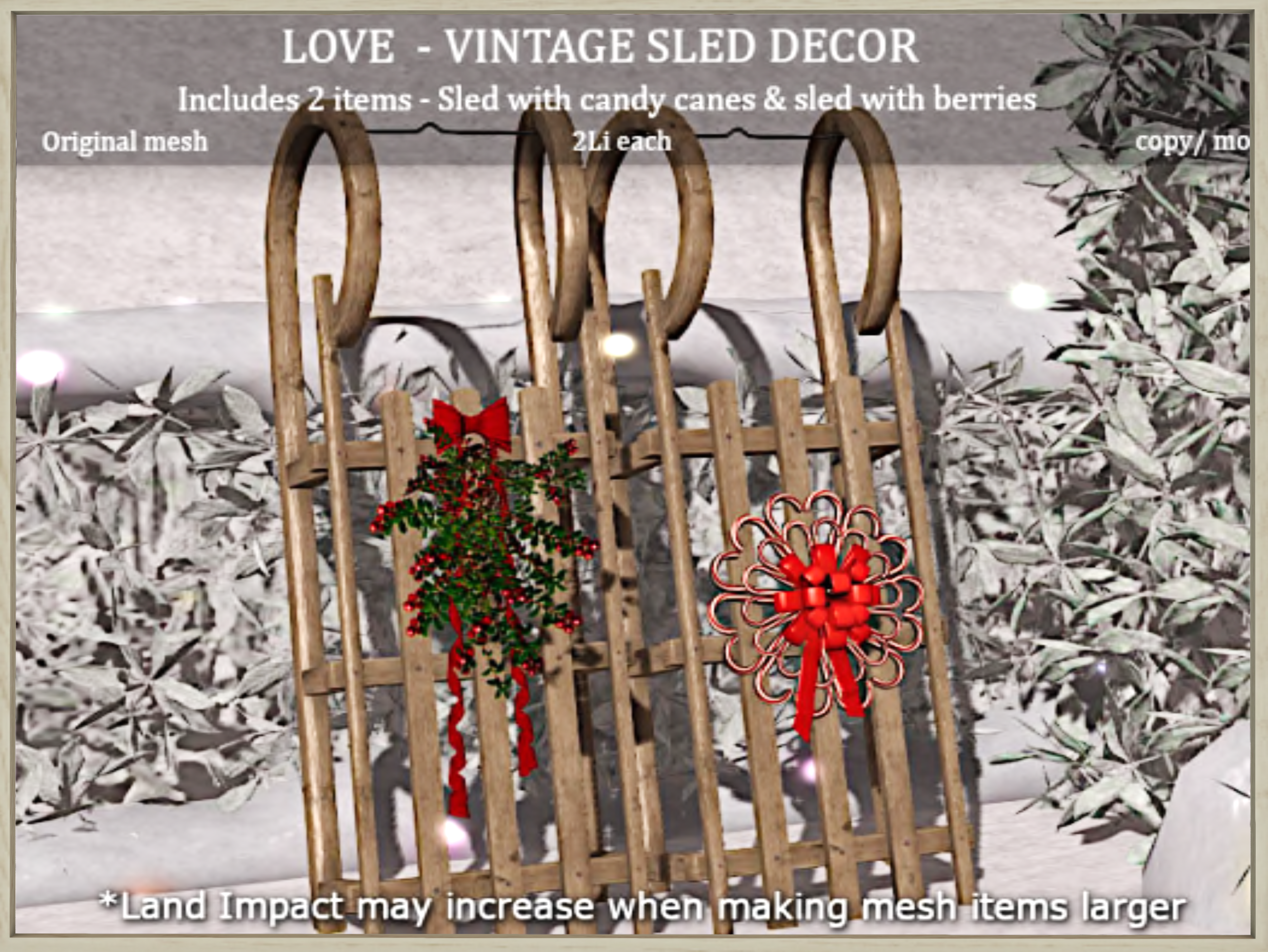 Love – Vintage Sled Decor