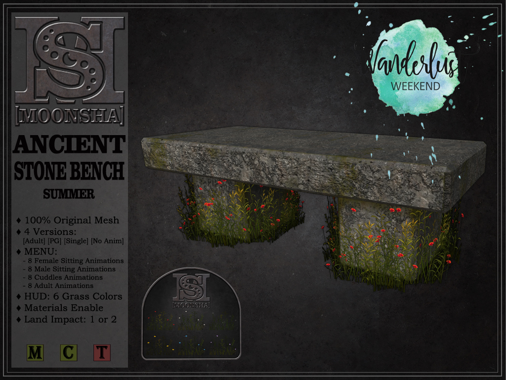 MoonSha – Ancient Stone Bench – Summer