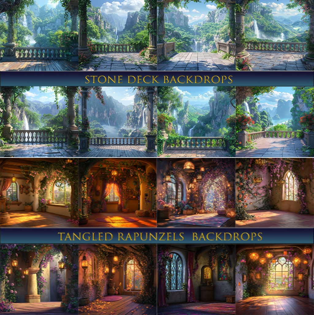 Sato – Stone Deck & Tangled Rapunzel Backdrops