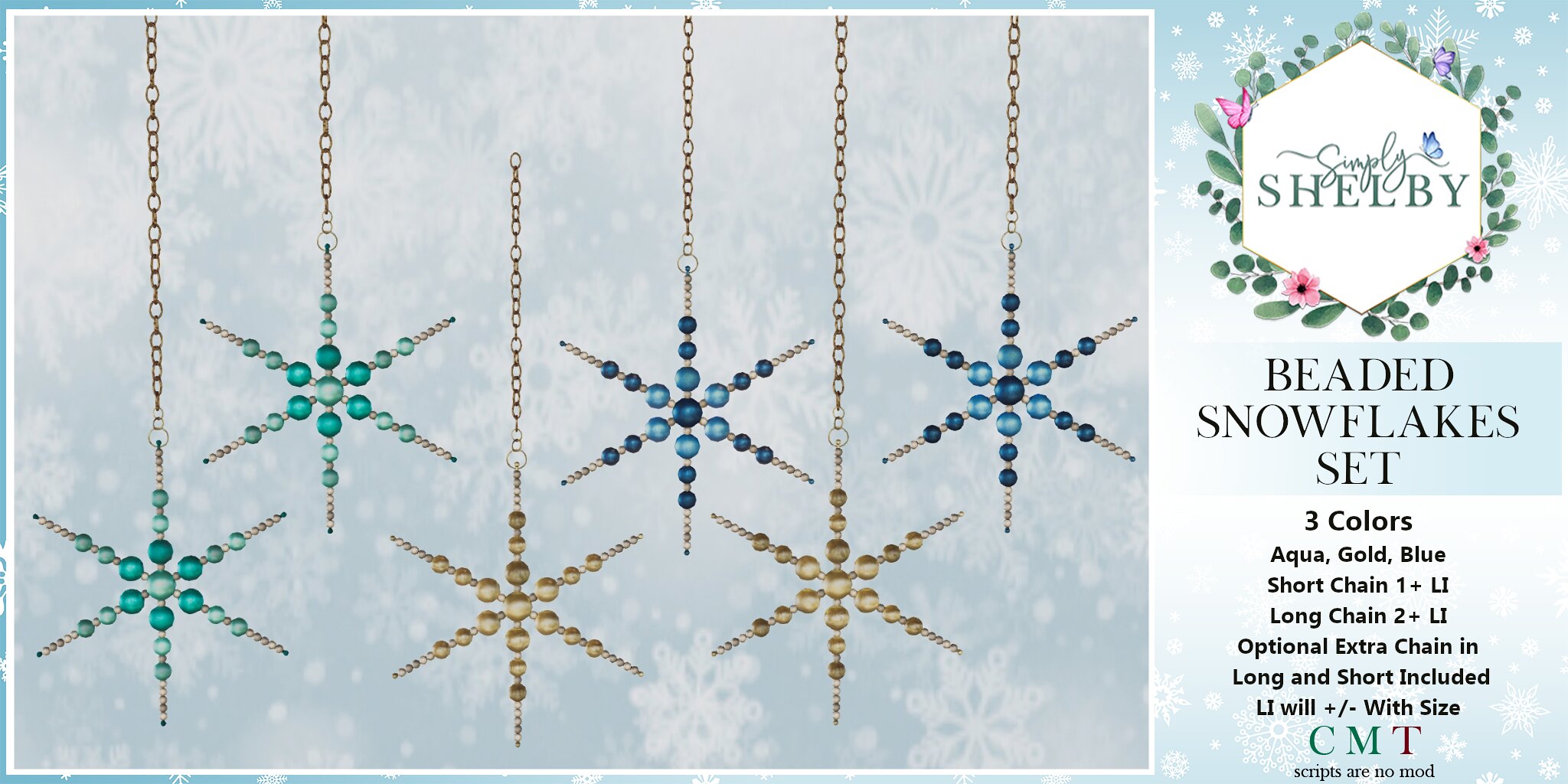 Simply Shelby – Beaded Snowflake Set