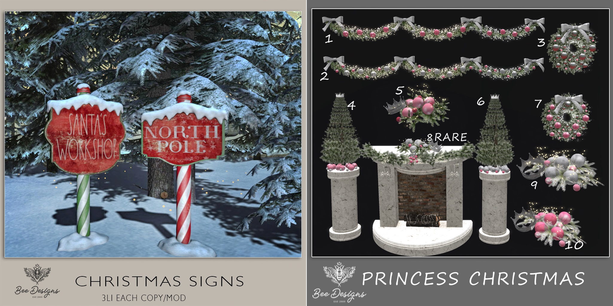 Bee Designs – Christmas Signs & Princess Christmas Collection