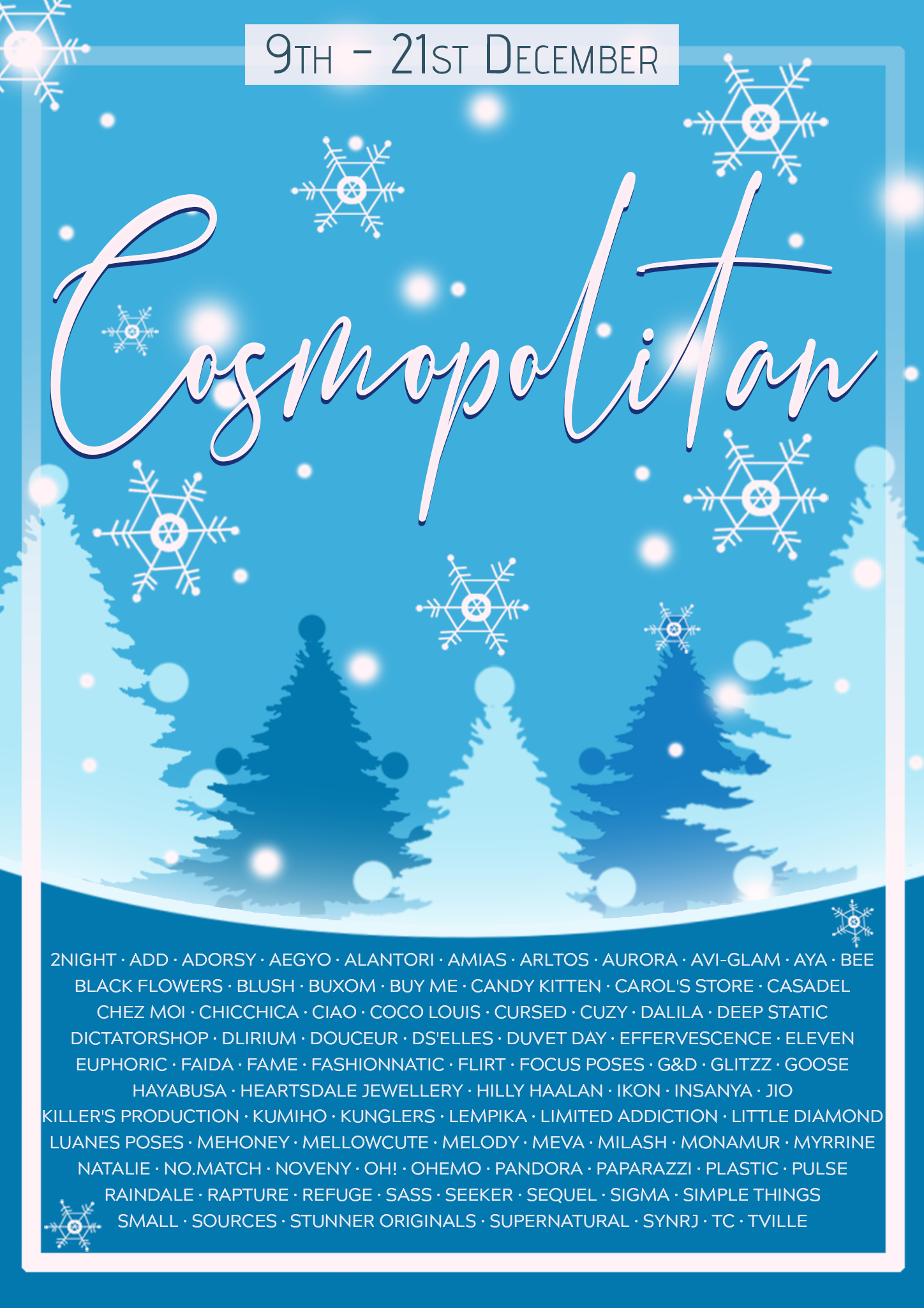 Press Release – Cosmopolitan – December 9th