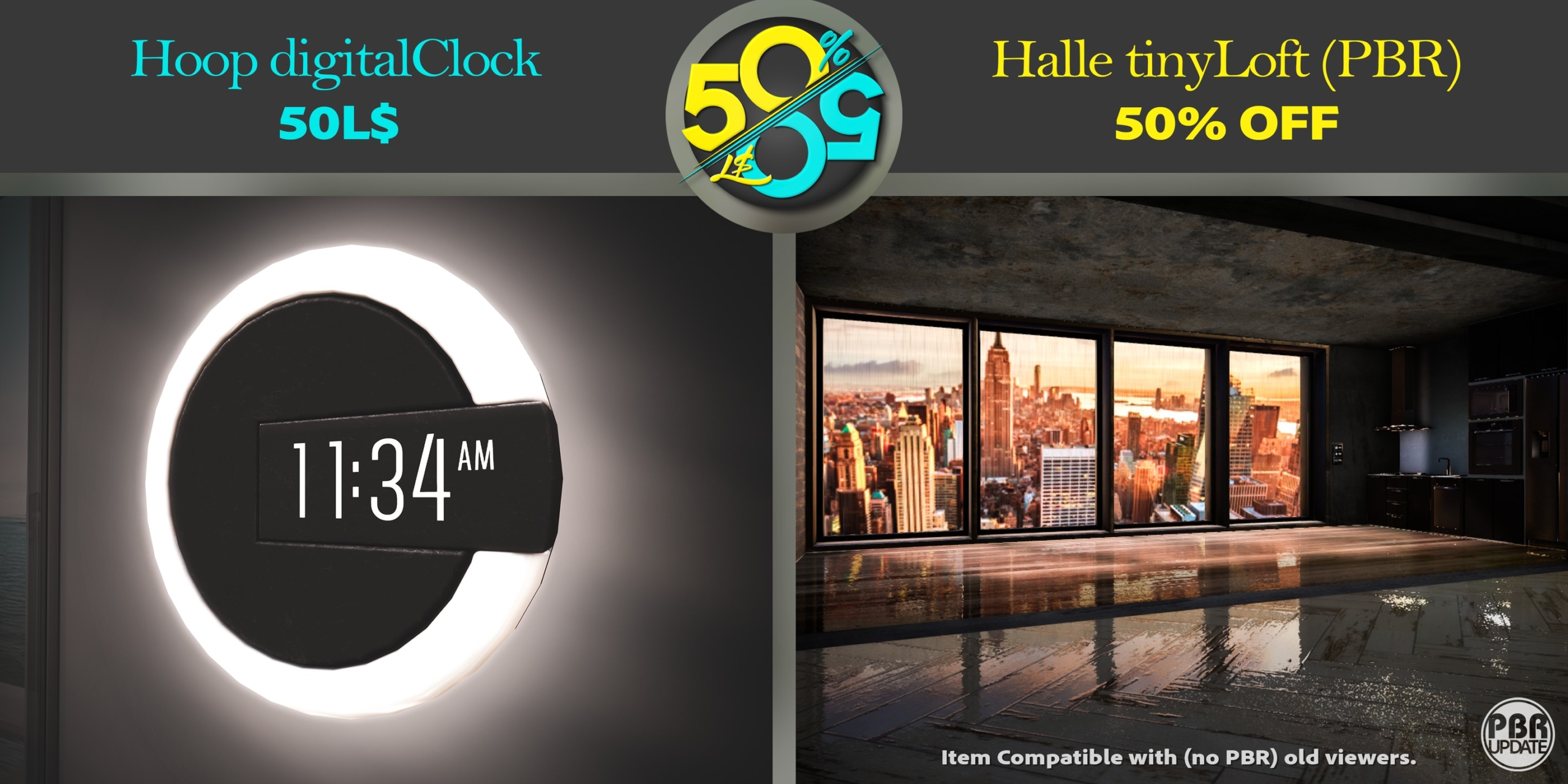 Imegica – Hoop Digital Clock & Halle Tiny Loft 