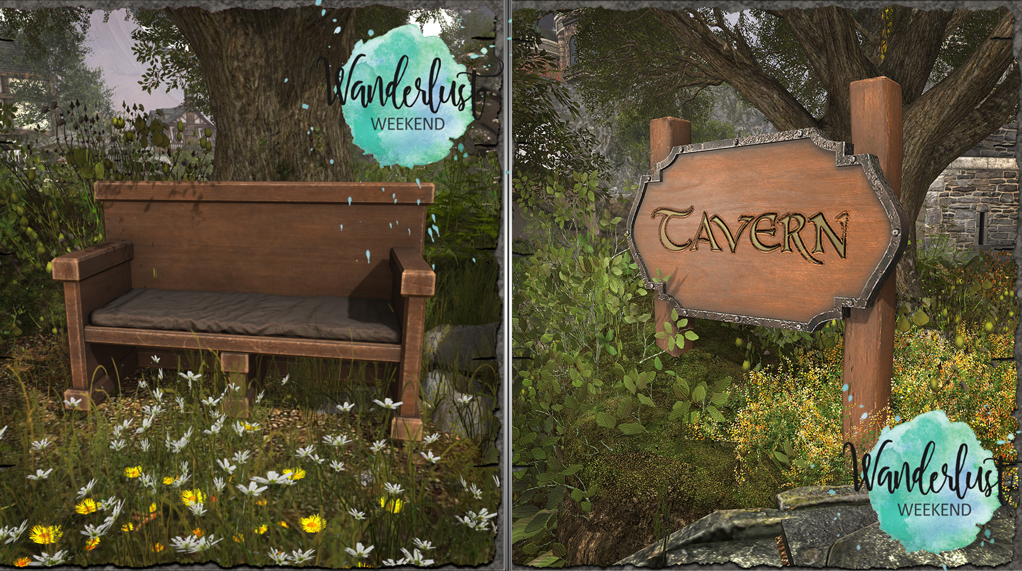 LORE – Medieval Bench & Signs