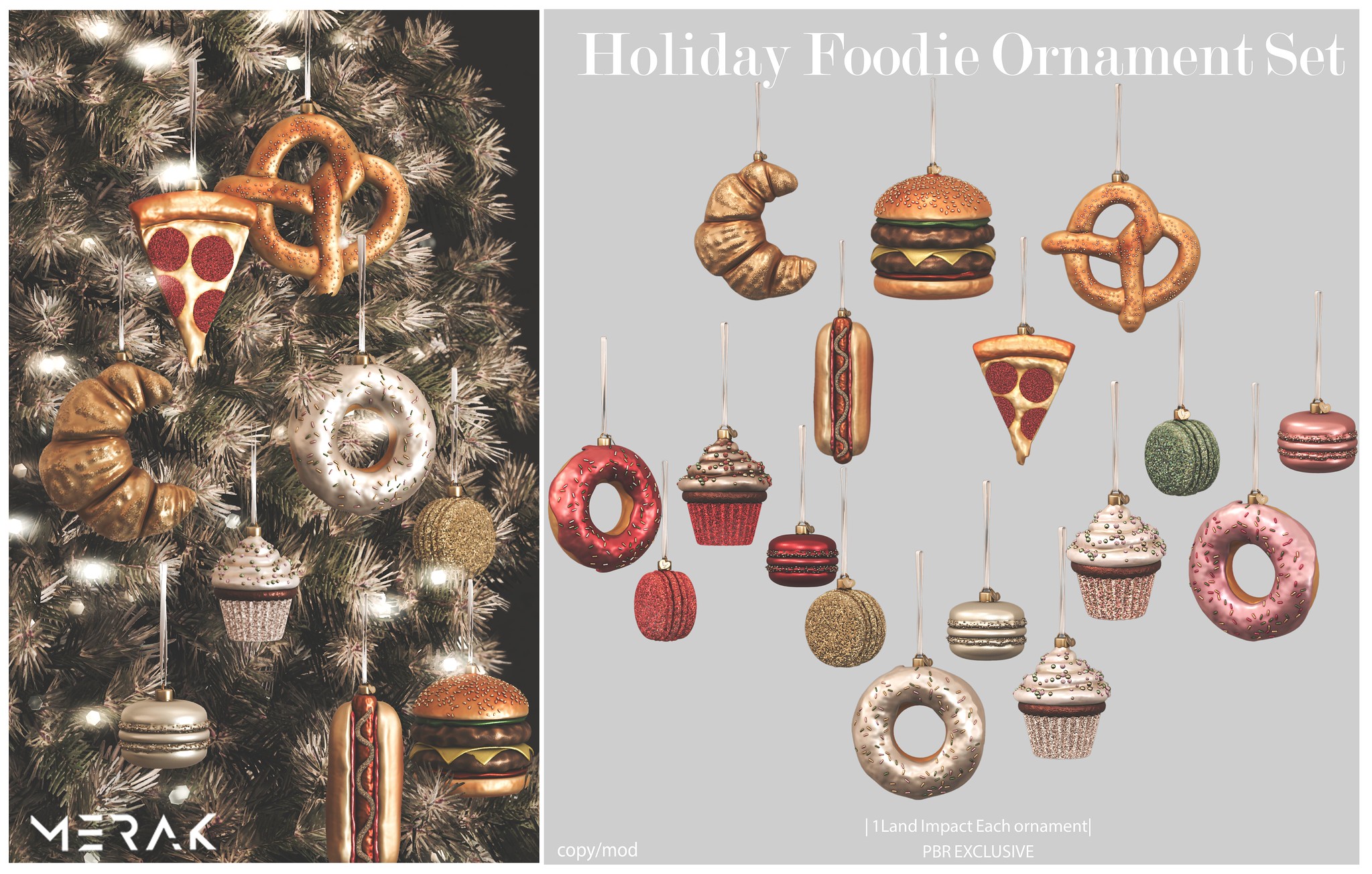 Merak – Holiday Foodie Ornament Set