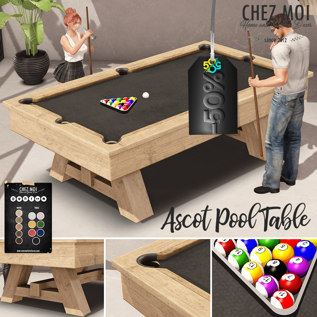 CHEZ MOI – Ascot Pool Table