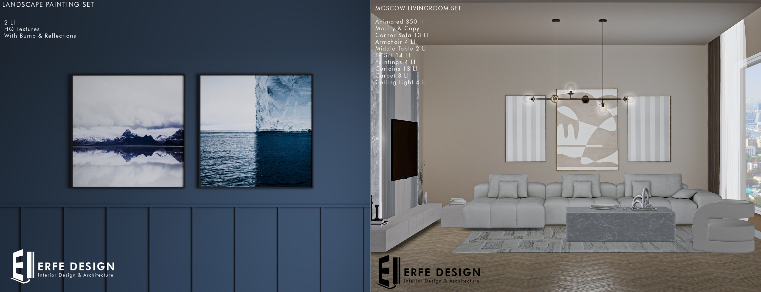 Erfe Design – Landscape Painting & Moscow Living Room Sets