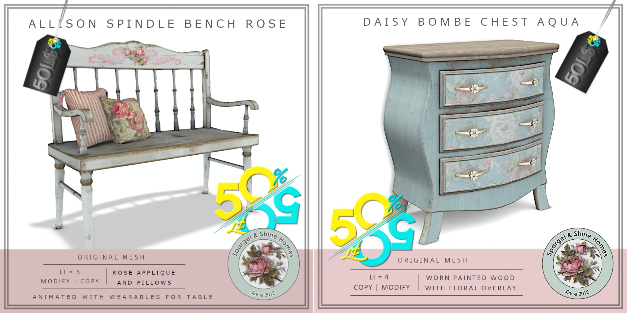 Spargel & Shine Homes – Allison Spindle Bench & Daisy Bombe Chest