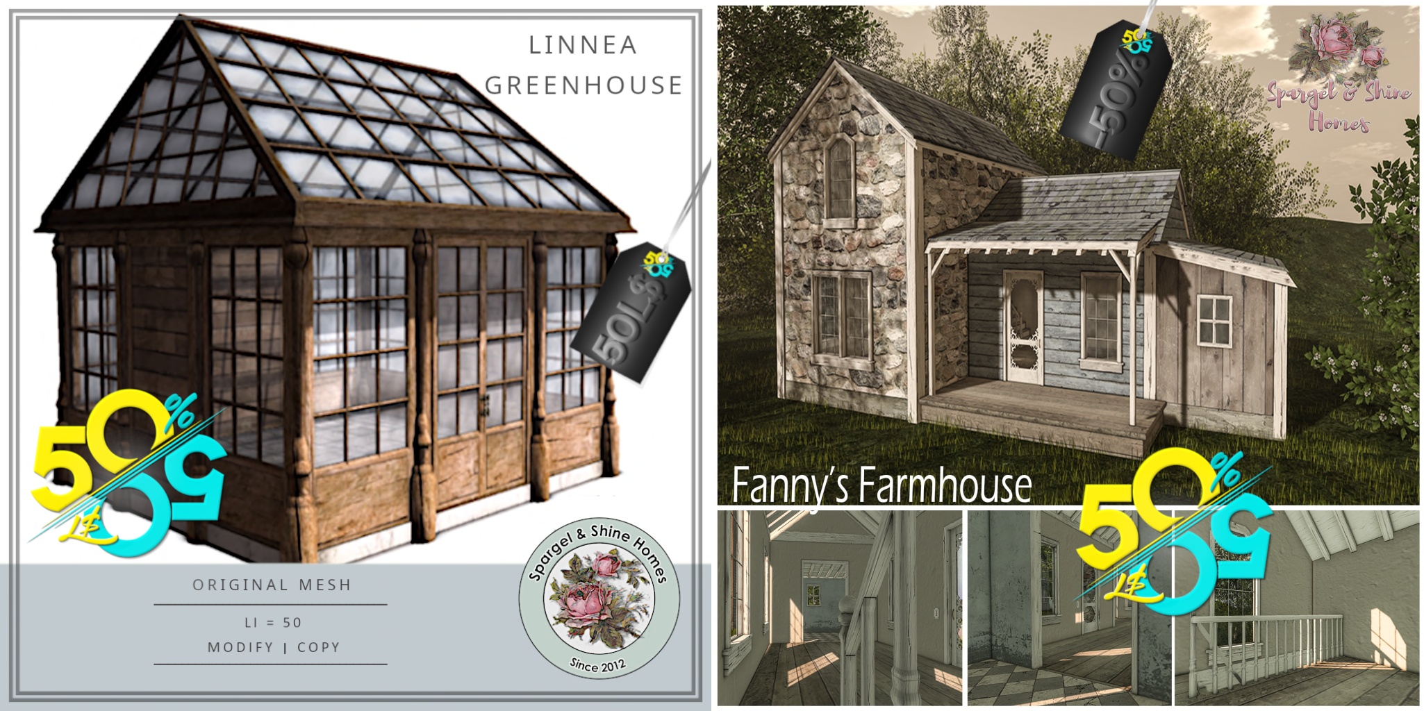 Spargel & Shine Homes – Fanny’s Farmhouse & Linnea Greenhouse