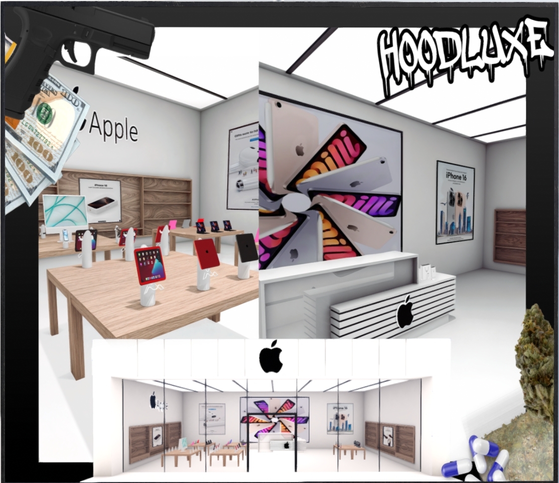 Hoodluxe – Apple Store BackDrop