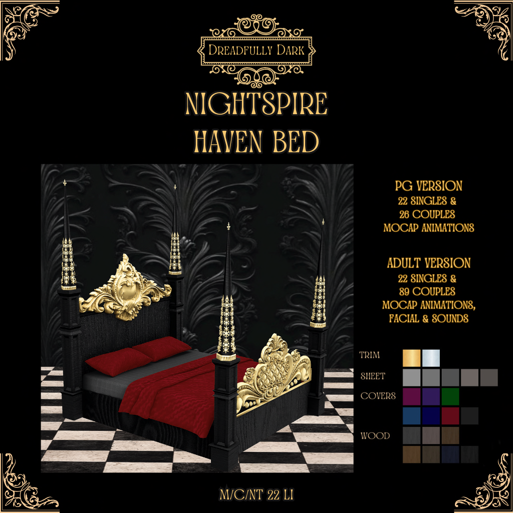 Dreadfully Dark – Nightspire Haven Bed